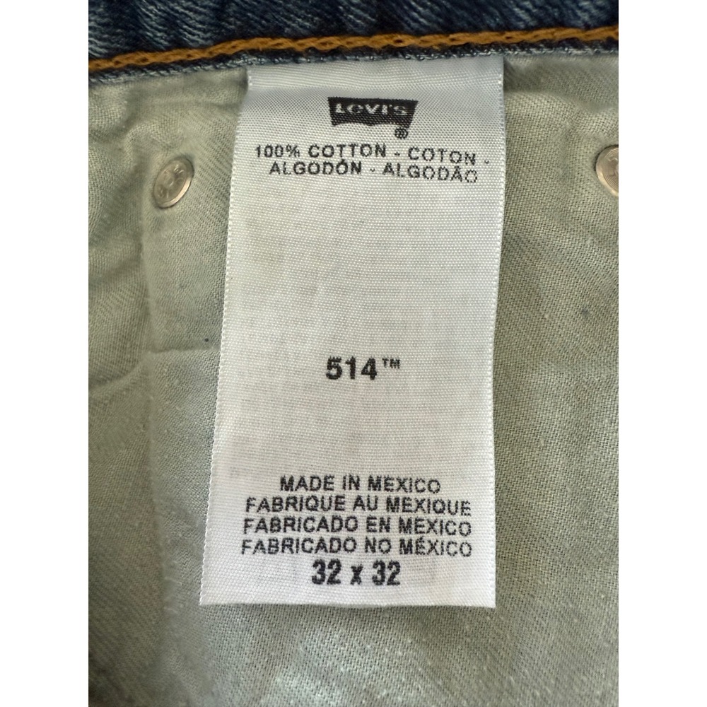 Levi's 514 Straight Fit Jeans Mens 32x32 Denim Country Grunge Distressed Rock - Picture 8 of 11